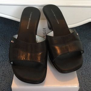 Marie Black Tommy Hilfiger Open Toed Heels Size 8